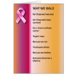 Why We Walk for a Cure Card