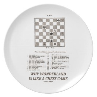Why Wonderland Is Like A Chess Game (Preface) Dinner Plates