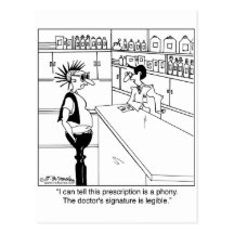 Why's the Doctor's Signature Legible? Postcards