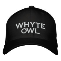 Whyte Owl Black Hat Embroidered Baseball Cap