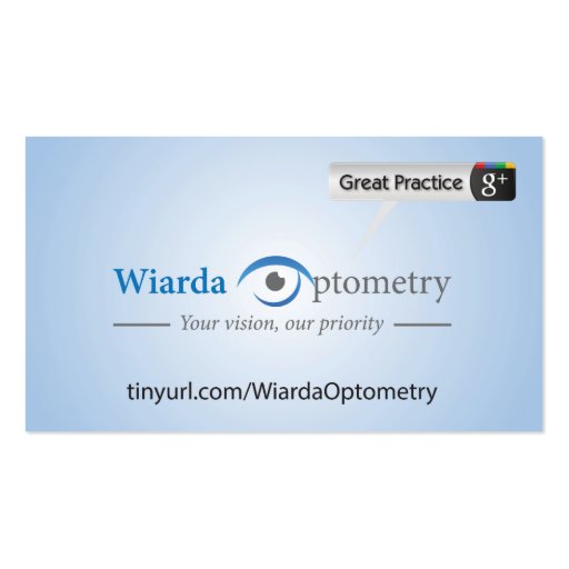 Wiarda Optometry Business Card