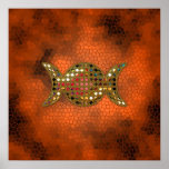 Wicca Triple Goddess Jewel Stained Glass Poster