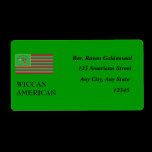 Wiccan American Address Label labels