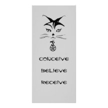 Wiccan Cat Book Mark Custom Rack Card