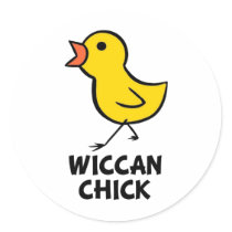 Wiccan Chick Sticker by chicktshirts8 Wiccan Chick Sticker