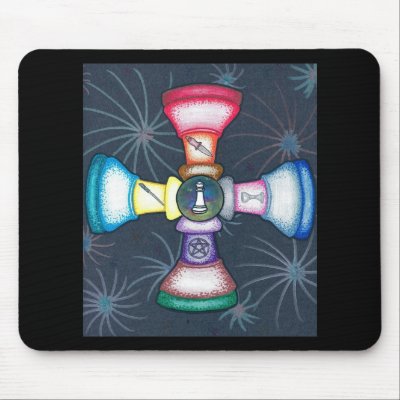 Wiccan Pawns Mouse Mat by victoria_masters