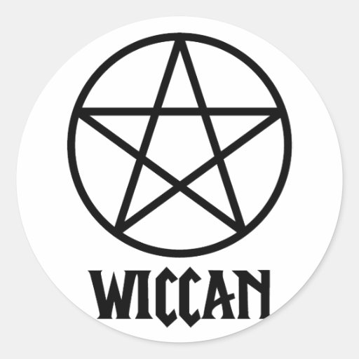 Wiccan Pentagram Classic Round Sticker Zazzle