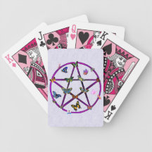 Wiccan Star and Butterflies Card Deck