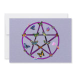 Wiccan Star and Butterflies Personalized Announcements
