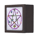 Wiccan Star and Butterflies Premium Jewelry Boxes