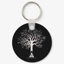 Wiccan Tree - Under The Single tree Keychain