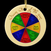 Wiccan Wheel of The Year Ornament ornaments
