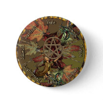 Wiccan Wheel With Pentacle Buttons