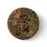 Wiccan Wheel With Pentacle Buttons
