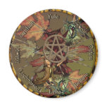 Wiccan Wheel With Pentacle Magnet