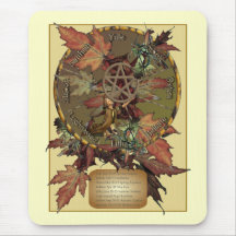 Wiccan Wheel With Pentacle Mousepad