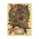 Wiccan Wheel With Pentacle Postcard