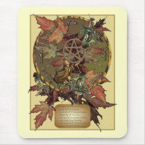 Wiccan Wheel with Pentagram mousepads by WitchysCauldron Wiccan Wheel with Pentagram mousepads