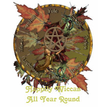 Wiccan Wheel with Pentagram t-shirts by WitchysCauldron Wiccan Wheel with Pentagram t-shirts