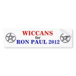 WICCANS for PAUL 2012 sticker Bumper Sticker