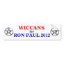 WICCANS for PAUL 2012 sticker Bumper Sticker