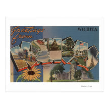 Wichita, Kansas - Large Letter Scenes Post Card