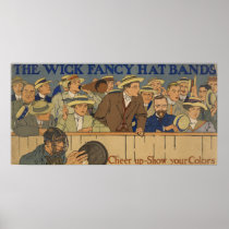 Wick Fancy Hat Bands Advertisement Poster