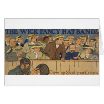 Wick Fancy Hat Bands Advertisement Poster 1910 Greeting Cards