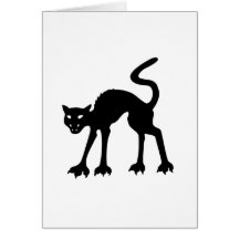 Wicked Black Cat Hiss! Cards