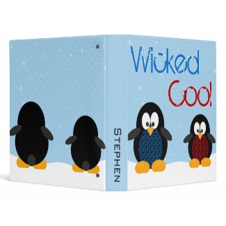 Wicked Cool Penguins Binder