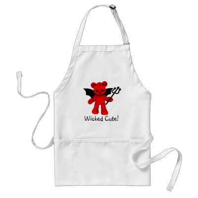 Wicked Cute Teddy Bear Apron by mariannegilliand