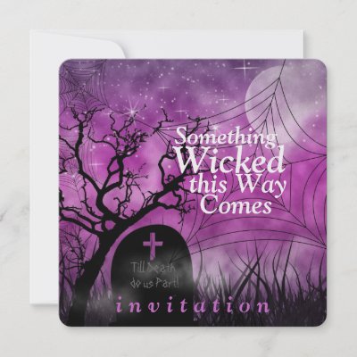 Wicked Fun Halloween Wedding Invitation invitation