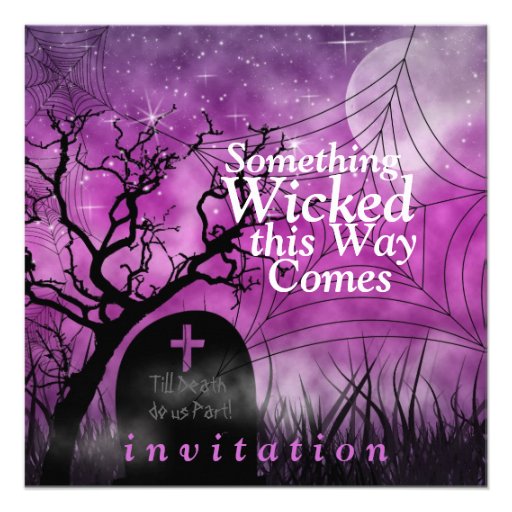 Wicked Fun Halloween Wedding Invitation
