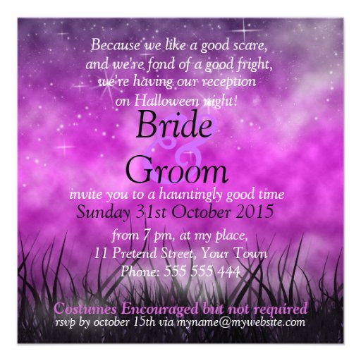Wicked Fun Halloween Wedding Invitation