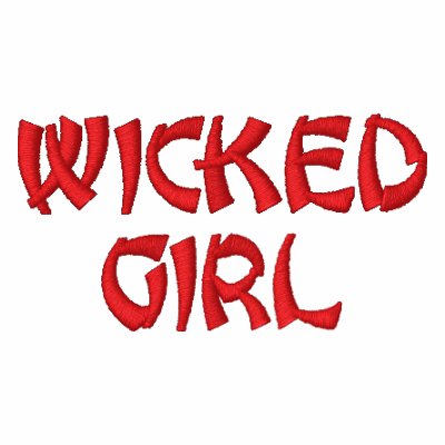 Wicked Girl Embroidered Hoodie by DesignerThreads