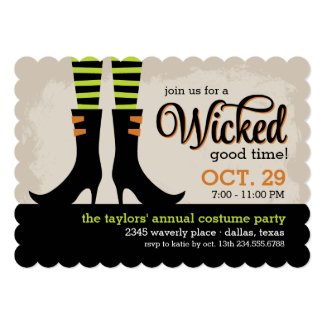 Wicked Good Halloween Costume Party 5x7 Paper Invitation Card