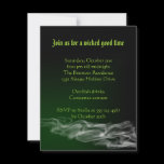 Wicked green smoke Halloween gothic invitation