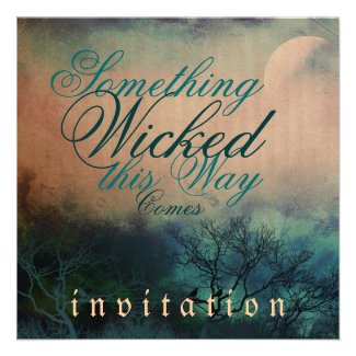 Wicked Halloween Gothic Wedding Invitation