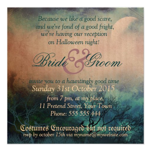 Wicked Halloween Gothic Wedding Invitation