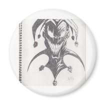 Wicked_Jester_by_avengedxdeathbat Refrigerator Magnets