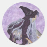 wicked moon witch round stickers