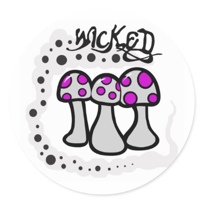 Wicked Mushroom Stickers by toxiferous