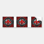 wicked red zebra fleur de lis symbol bumper stickers