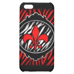 wicked red zebra fleur de lis symbol iPhone 5C covers