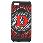 wicked red zebra initial letter D iPhone 5C Case