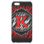 wicked red zebra initial letter K iPhone 5C Cases