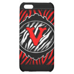wicked red zebra initial letter V iPhone 5C Cover