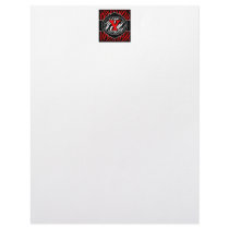 wicked red zebra initial letter Y Letterhead