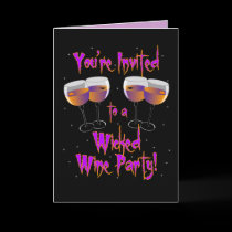 Wicked Wine Party Invitation cards by totallypainted Wicked Wine Party Invitation cards