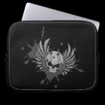 Wicked Winged Skull laptop sleeves